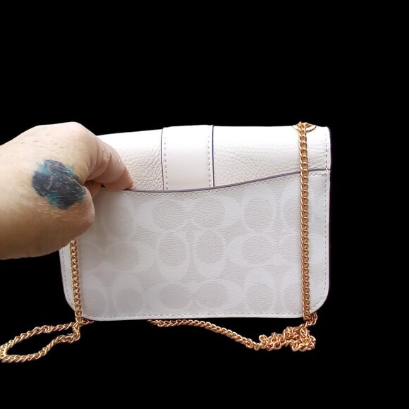 Coach Like New Georgie Crossbody Bag in Signature Canvas & Leather - Picture 3 of 6